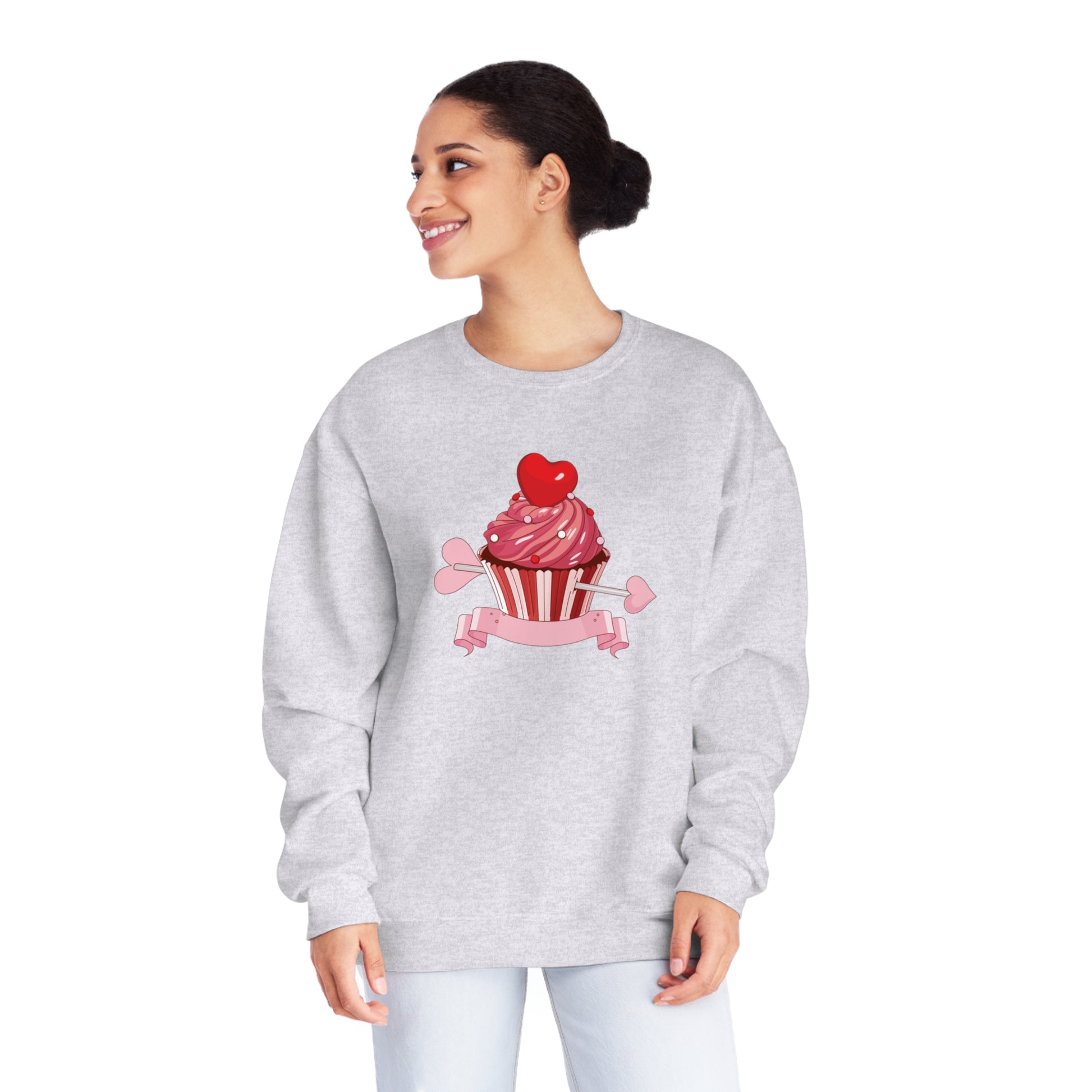 Unisex Valentines CupCake Sweatshirt Printify