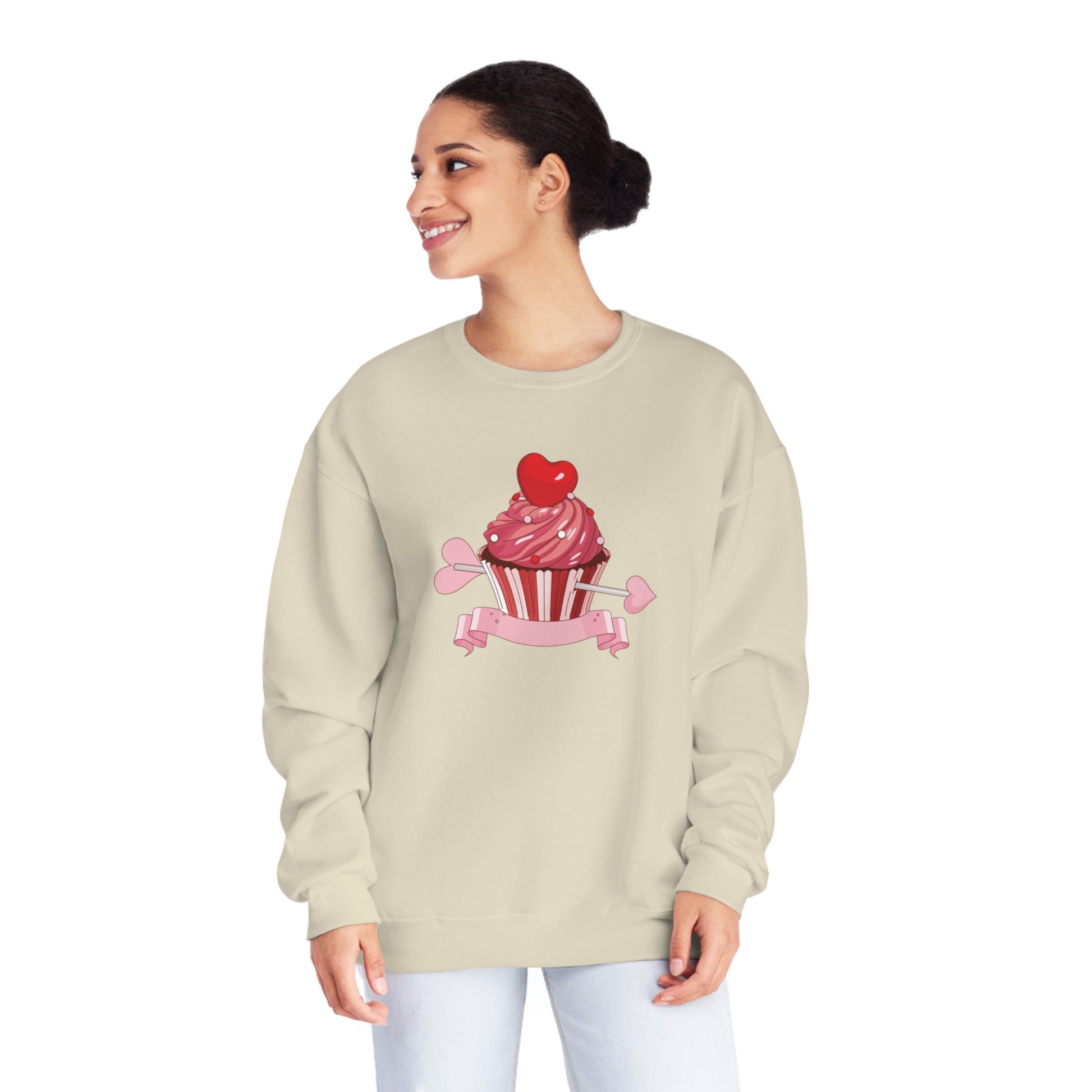 Unisex Valentines CupCake Sweatshirt Printify