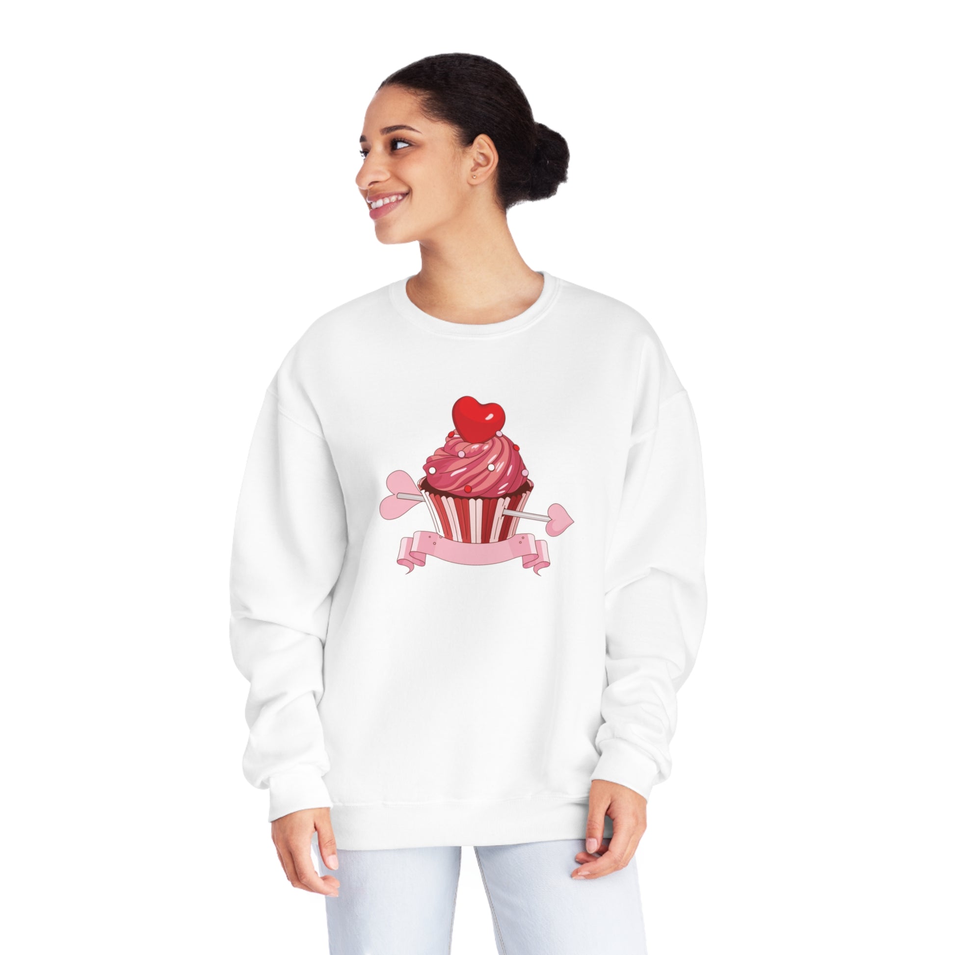 Unisex Valentines CupCake Sweatshirt Printify