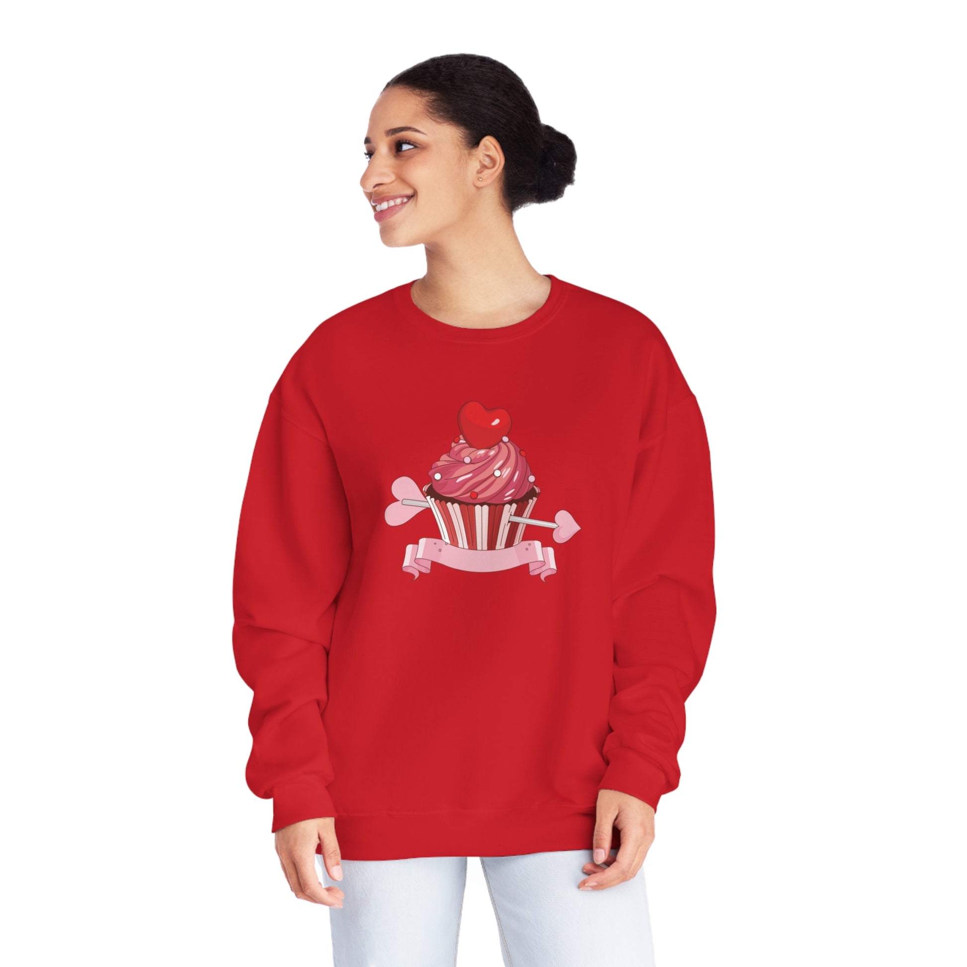 Unisex Valentines CupCake Sweatshirt Printify