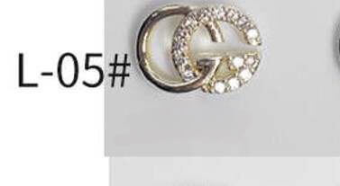 Nail Charm Gold and Silver L05 2Pcs/bag Beyond Beauty Page