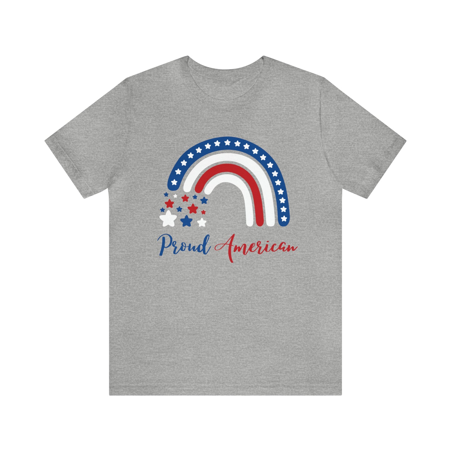 Proud American T shirt, July 4 shirt, USA Rainbow shirt, Fourth Of July Shirt, Independence Day Shirts Printify