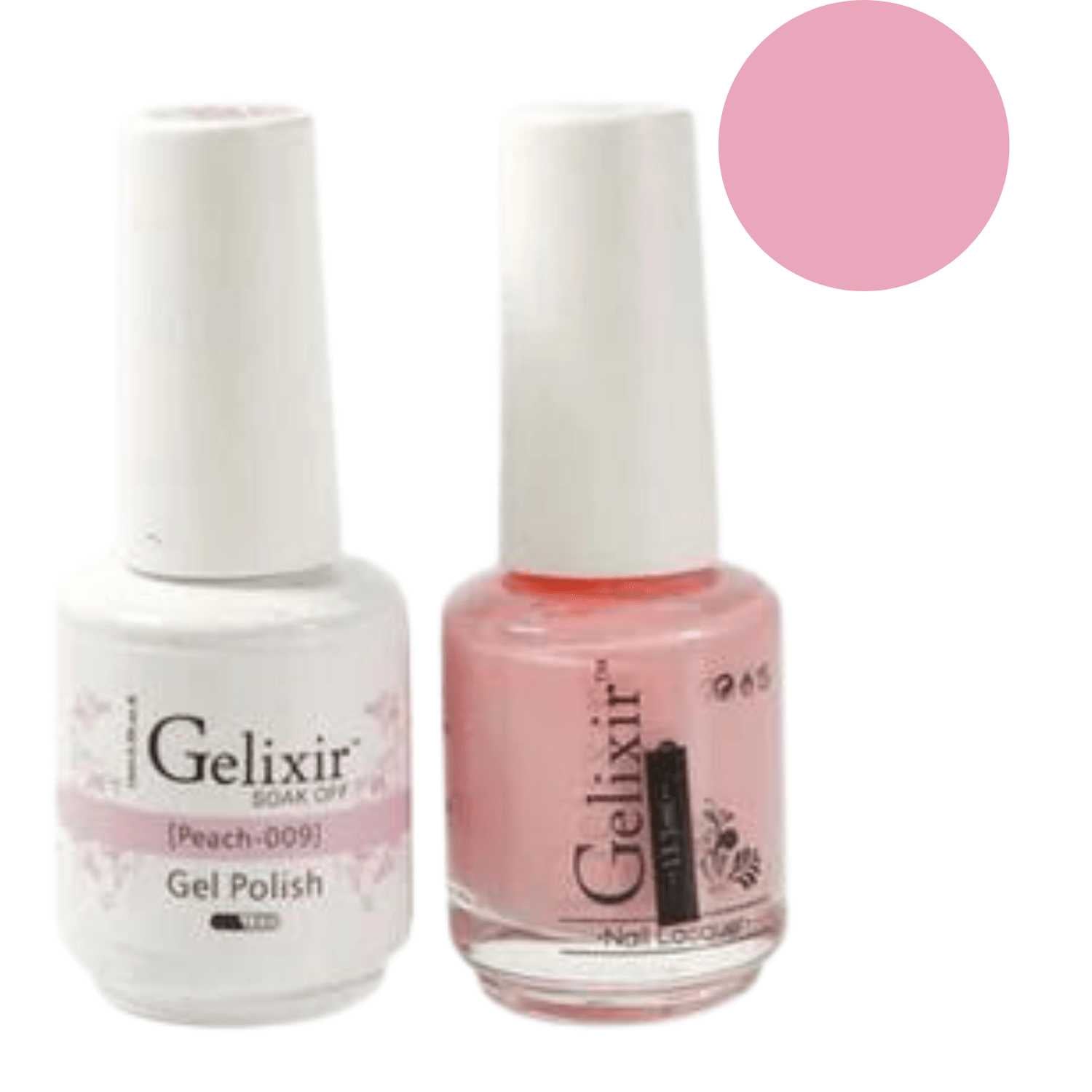 Gelixir Gel Polish & Nail Lacquer Duo - Peach 009 Gelixir