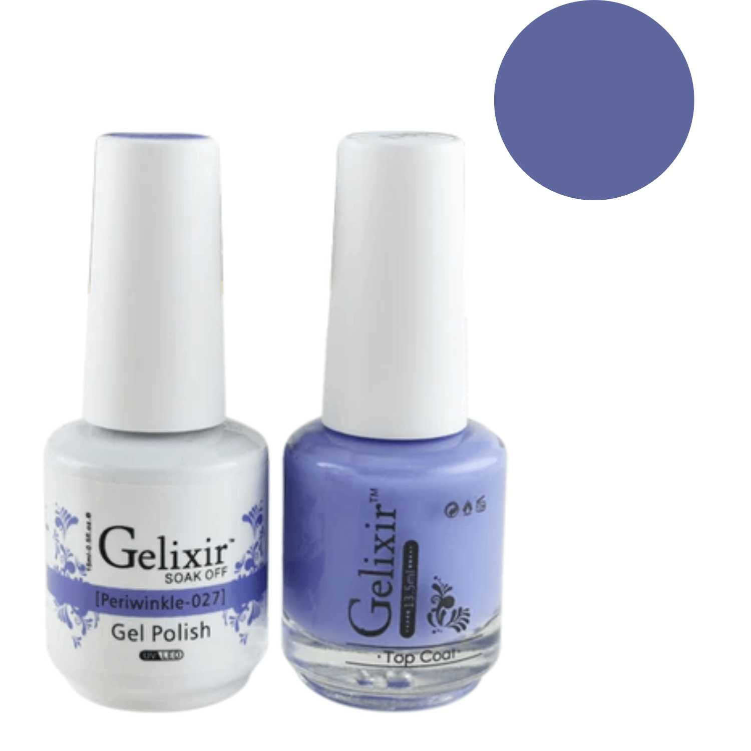 Gelixir Gel Polish & Nail Lacquer Duo - Periwinkle 027 Gelixir