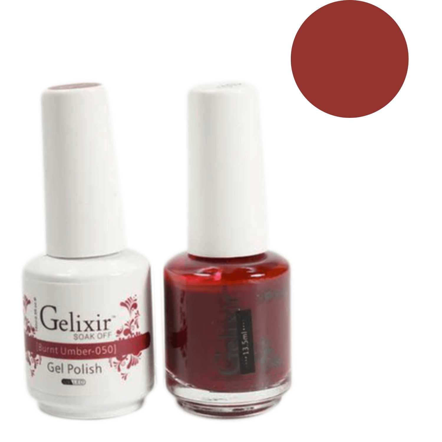 Gelixir Gel Polish & Nail Lacquer Duo Burnt Umber - #50 Gelixir