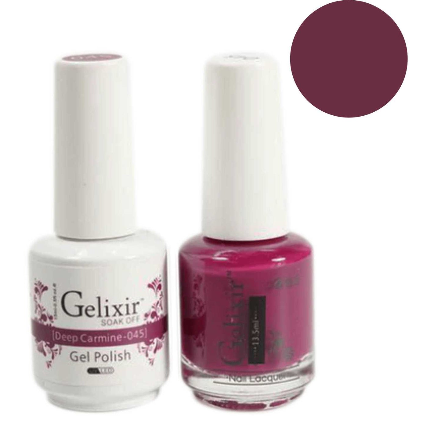 Gelixir Gel Polish & Nail Lacquer Duo Deep Carminel - #45 Gelixir