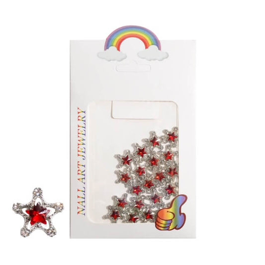 Nail Rhinestone Red Star Nail Charm 20pcs/bag Premier Nail Supply