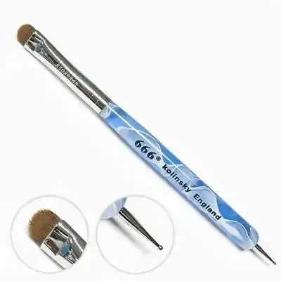 666 French Brush Blue Marble Dotting Tool Size 10 Kolinsky