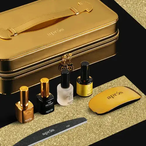 Apres Gel X Nail Extension System Kit Gold Apres