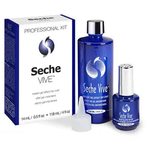 Seche Vive Instant Gel Effect Topcoat Clear Refill 4oz (Blue) Seche