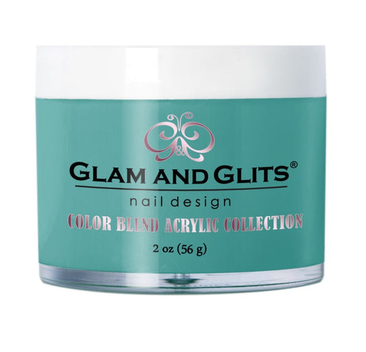 Glam & Glits Acrylic Powder Blend Color - Teal I'm Blue 2 oz - BL3112 Glam & Glits